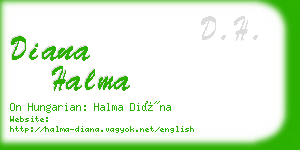 diana halma business card